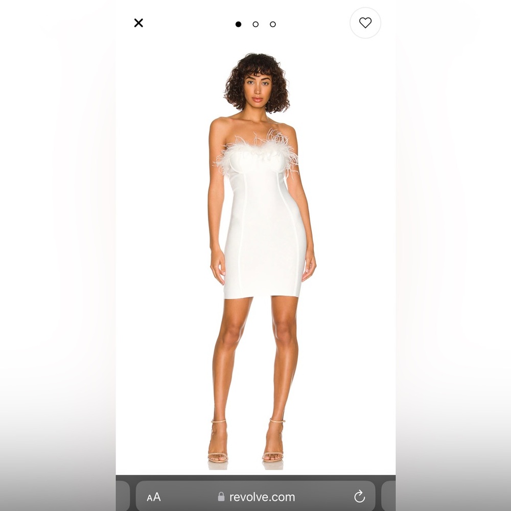 Ramona Bustier Dress in White by superdown Size M